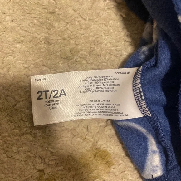 Oshkosh Toddler Boy Blue Christmas Dinosaur Pullover 2T - Picture 4 of 4